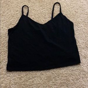 Cropped black cami